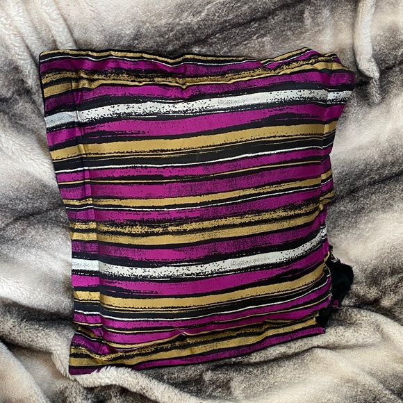 Versace Home Silk Beautiful Signature Print Black Velvet Medusa Pillow